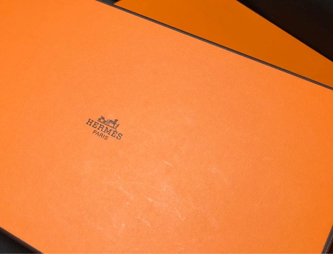 エルメス　シューズ空箱　保存袋　付属品　ポリード27対応　オレンジボックス080