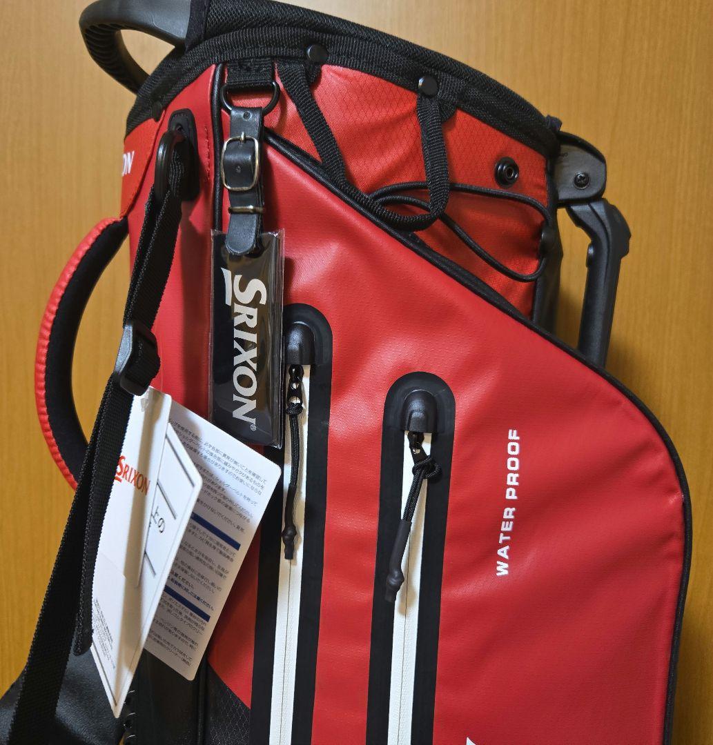 ★新品未使用★Srixon 防水キャディバッグ 黒/赤　8.5型1.9キロ軽量