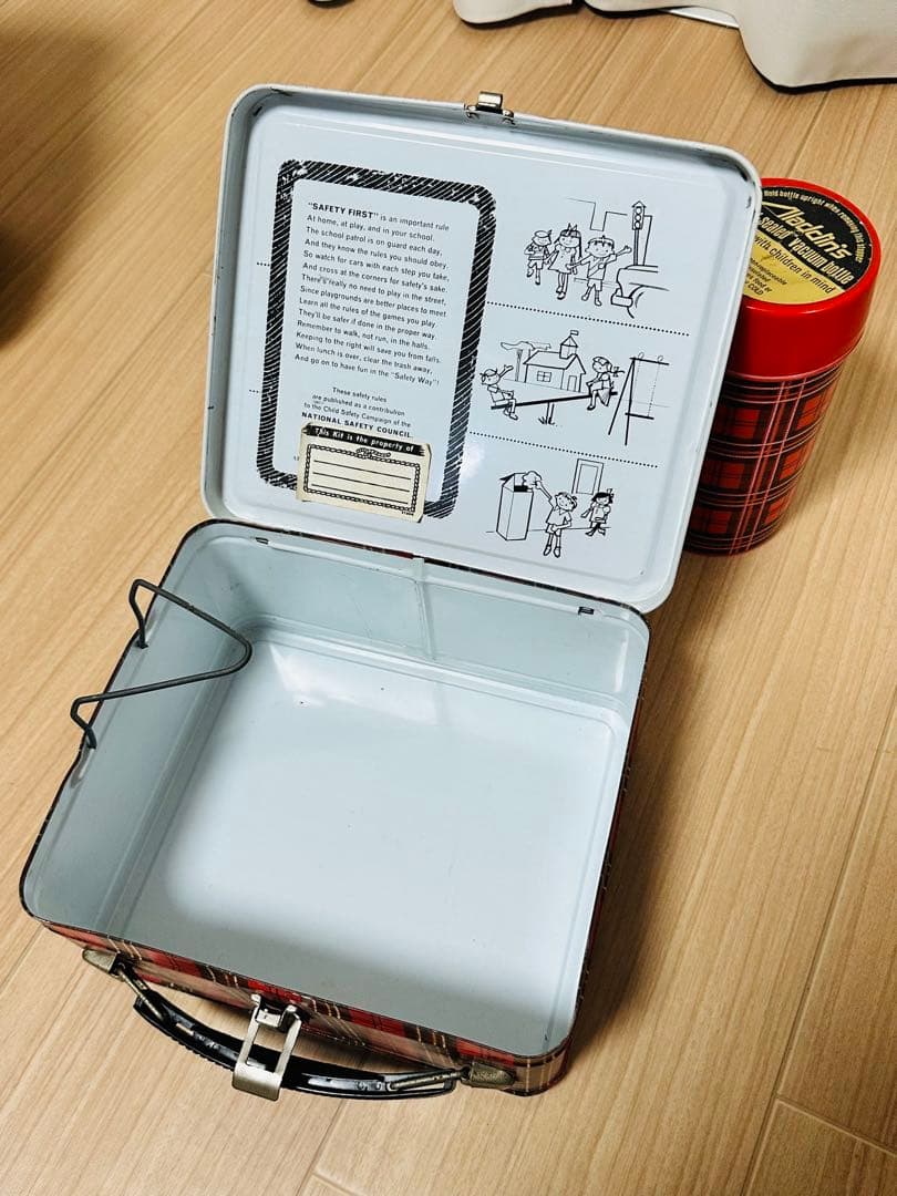 アラジン　レトロ タータンチェック 小物入れ アラディン社製