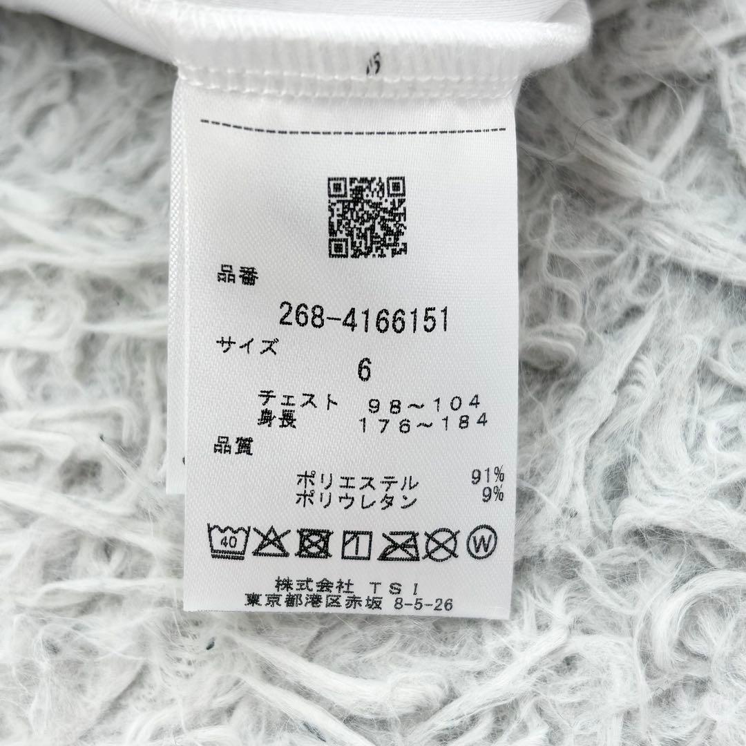 新品　PGG パーリーゲイツ　ハイネック　長袖シャツ　春　ホワイト　サイズ6