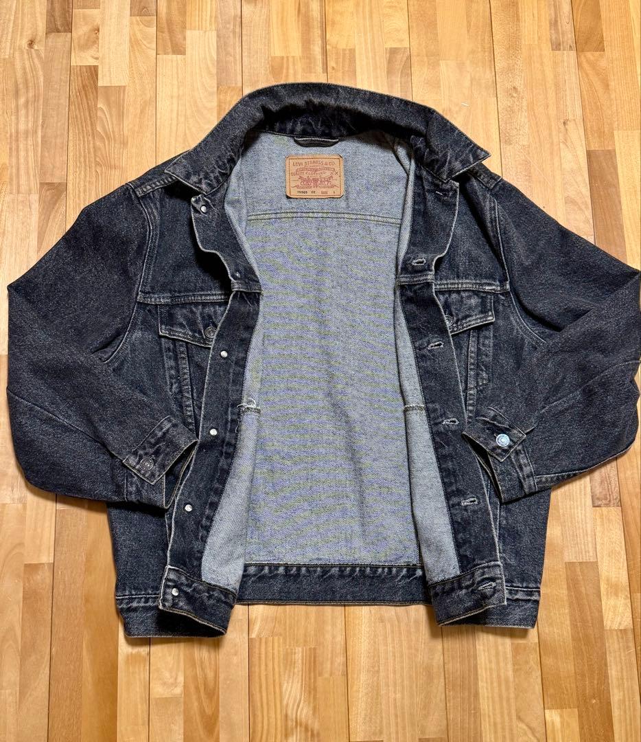 90s Levi’s 70503 先染め ブラック デニムジャケット L サイズ