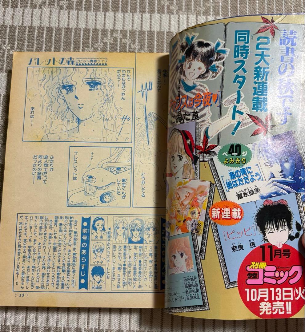 別冊少女コミック 昭和62年9月号・10月号 2冊セット