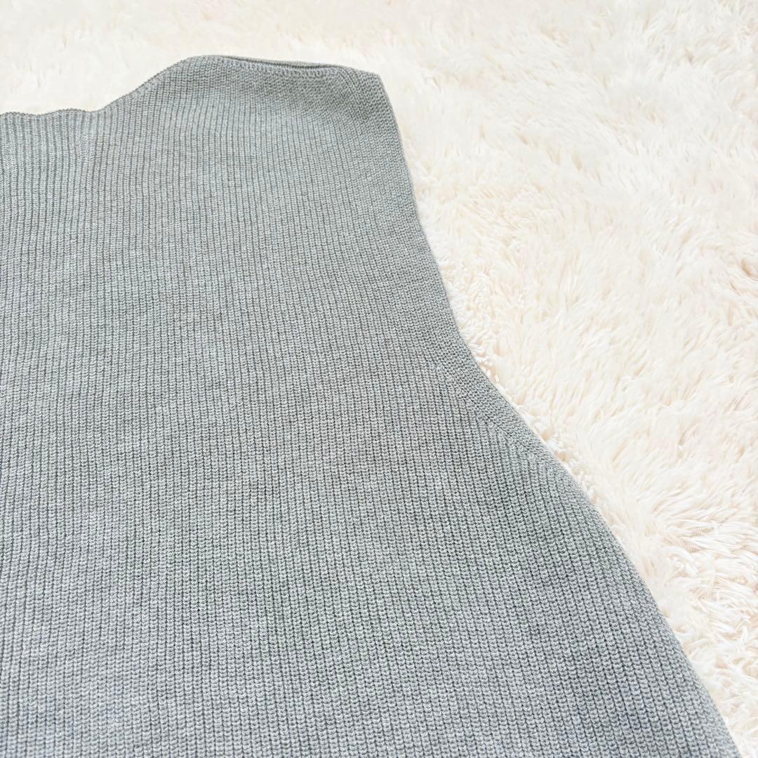 美品✨24SS✨かぐれ　コットンニットベスト　定価1.3万　ボートネック
