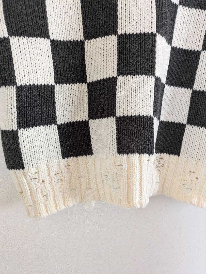 candystripper CHECKER KNIT ベスト