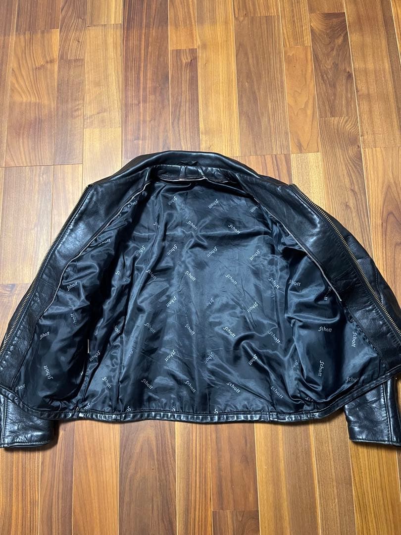 しん　Schott レザーライダースジャケット　42