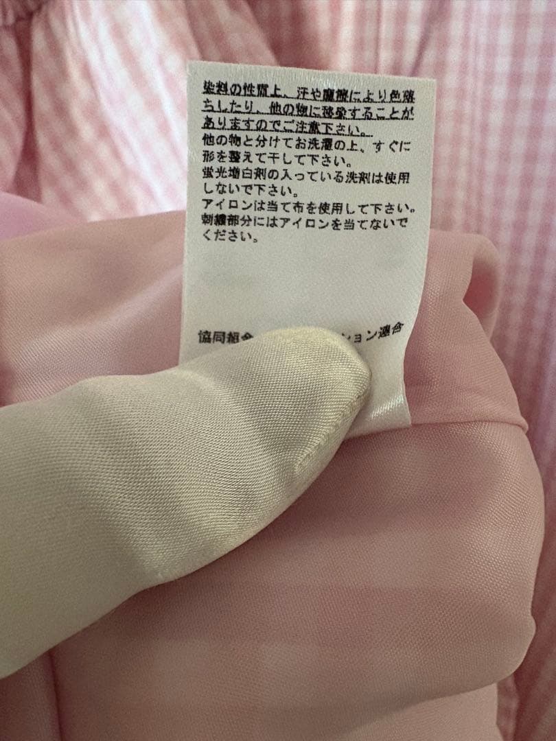 【カエデ様】ギンガムワンピース マロンクリーム 1点のみ
