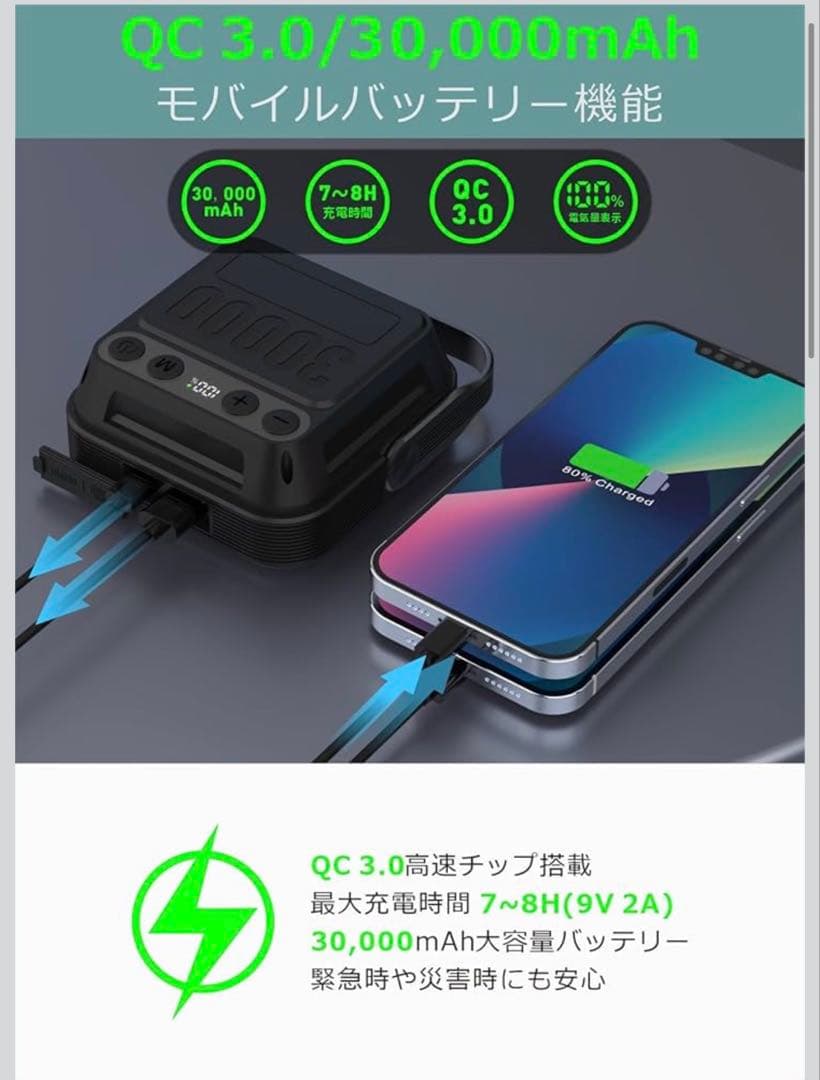 30000mAh led ランタン 防水 防災 アウトドア ライト 充電式