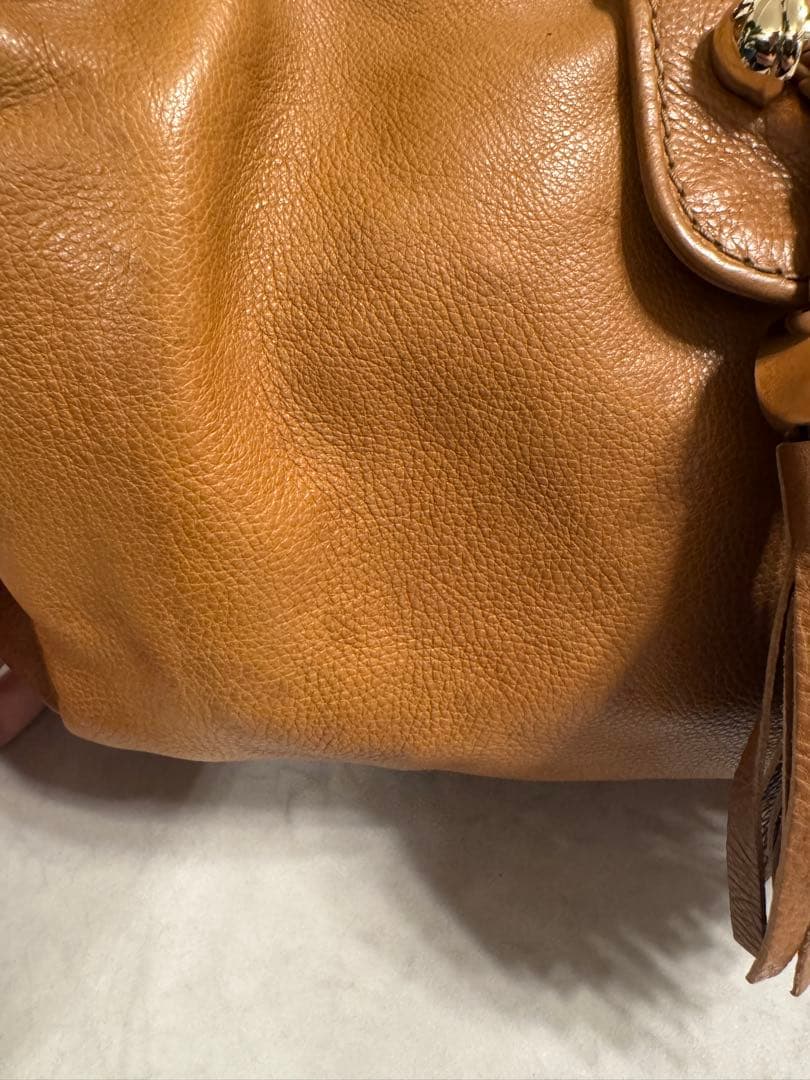 最終価格！汚れシミありGUCCI グッチ レザー ハンドバッグ ブラウン 正規品