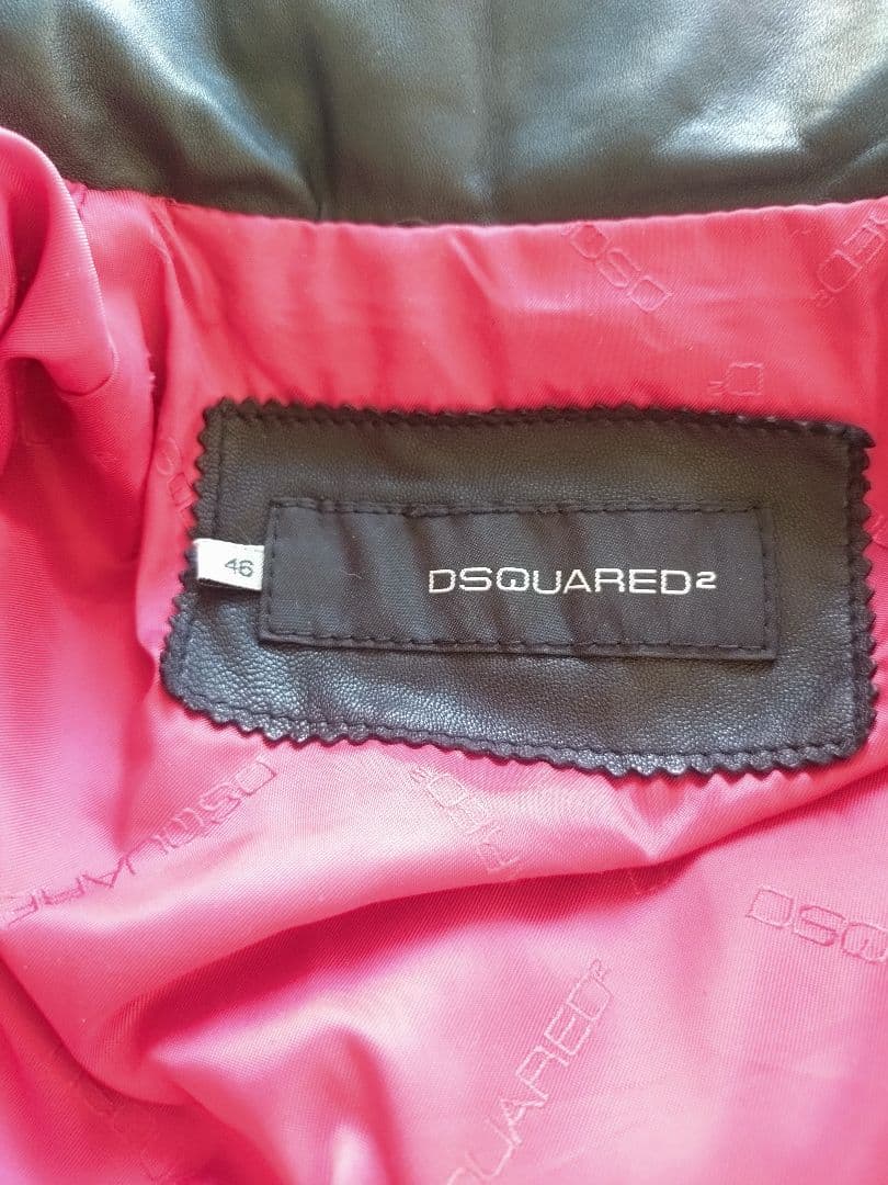 DSQUARED2　ディースクエアード　レザーダウンジャケット　46