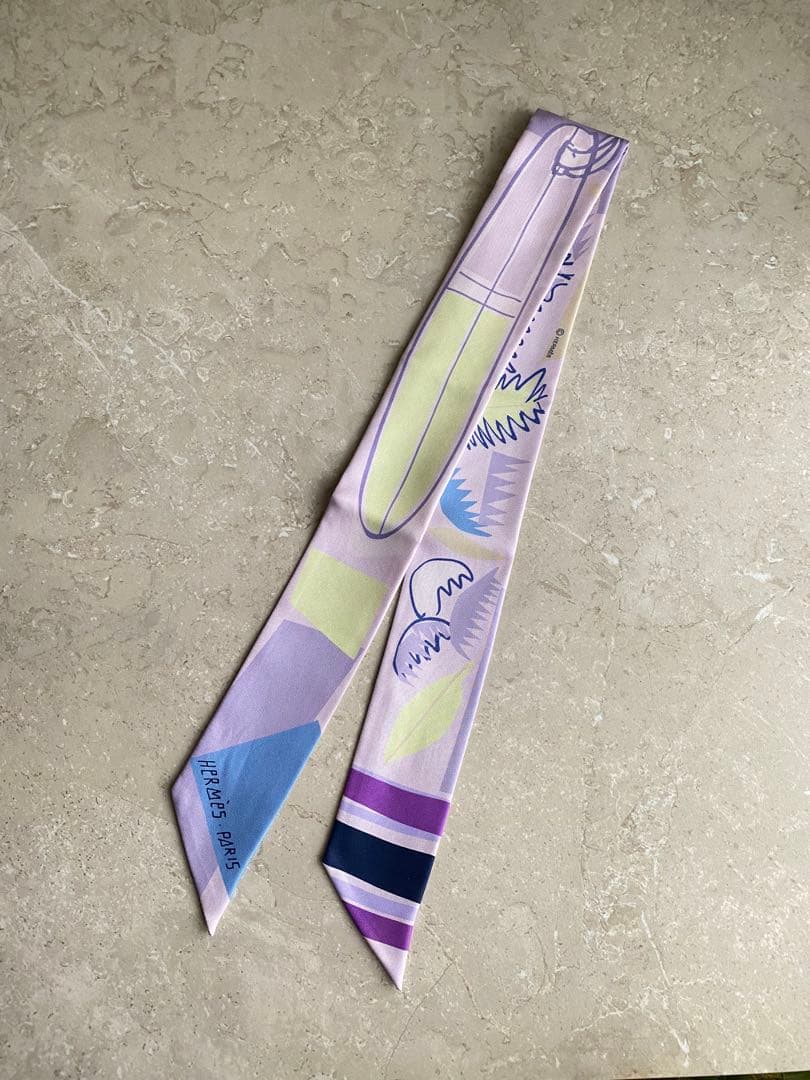 HERMES ツイリー　紫系