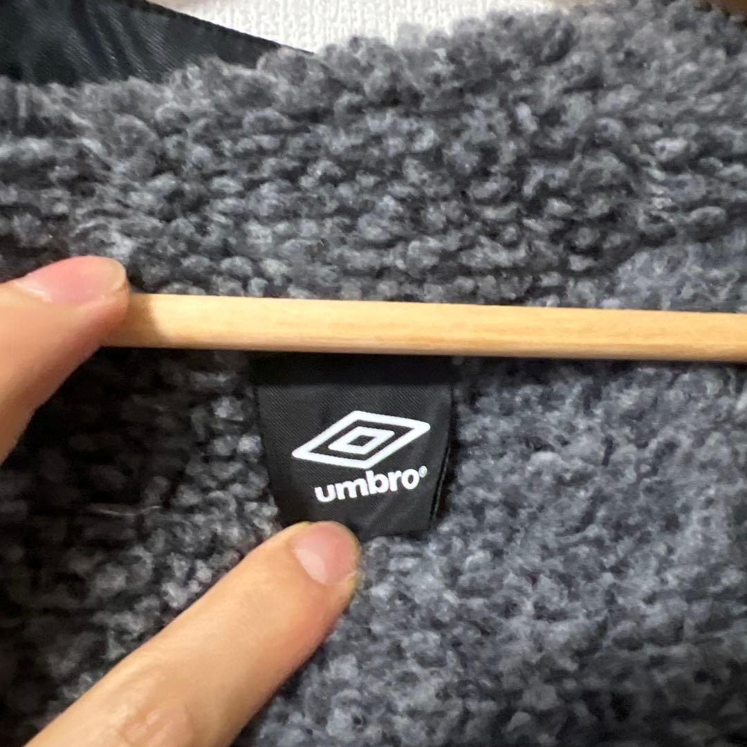 UMBRO フリース裏地付きベンチコート 黒　O-XO 180-185 ボア大人