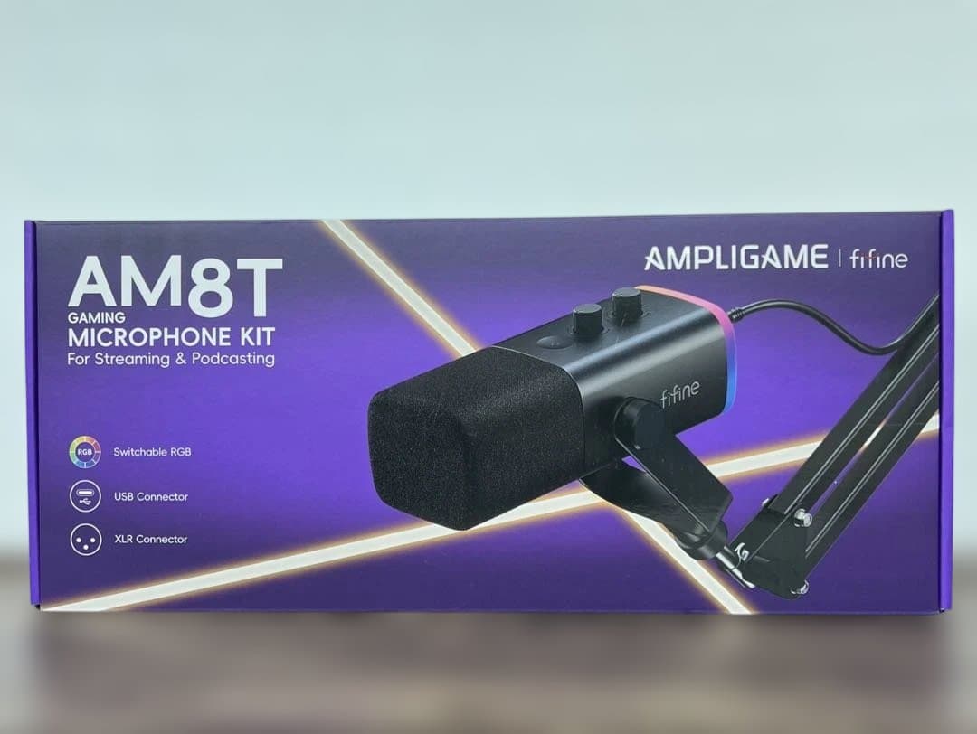 261511 FIFINE XLR/USB ゲーミングマイクセット　AM8T