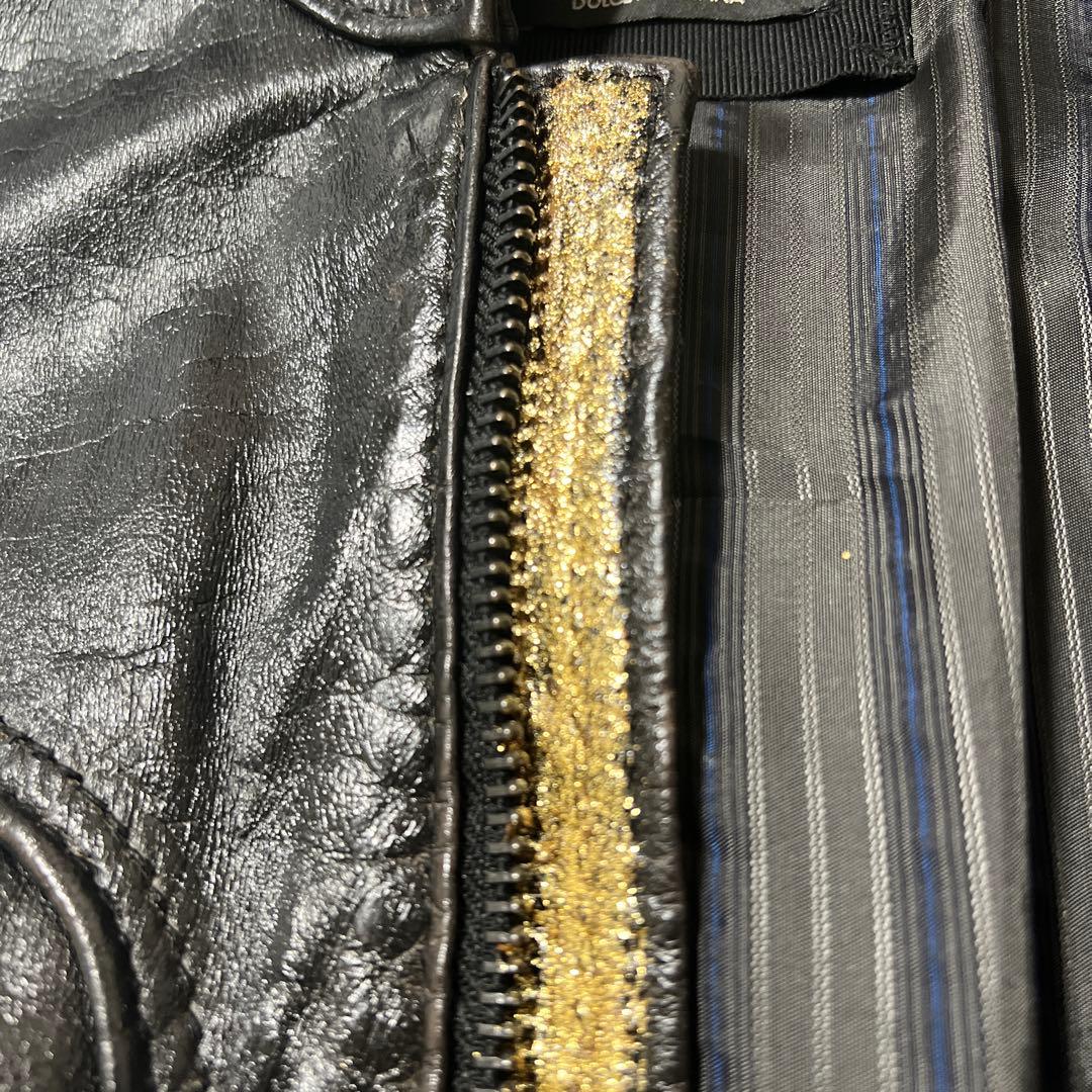 DOLCE & GABBANA ライダースジャケット サイズ46 デザイン変更