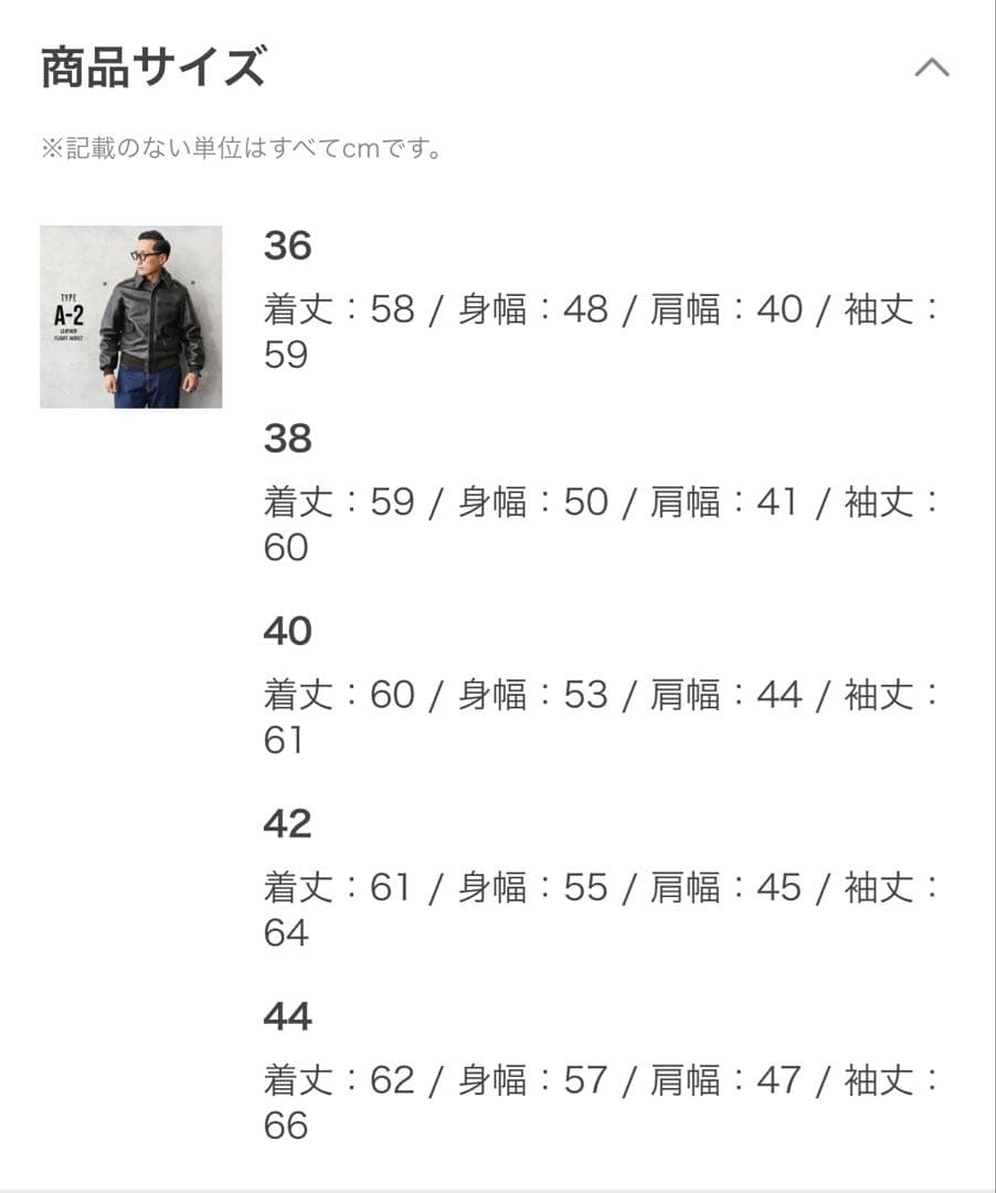 [希少][美品]waiper A2フライトジャケット　40インチ