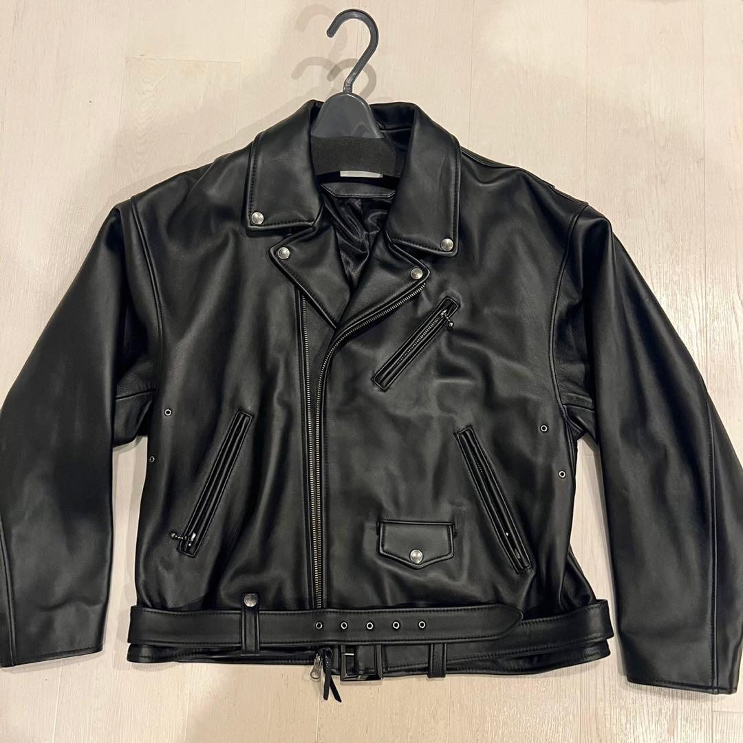 新品＜monkeytime＞シープレザーオーバーサイズダブルライダースジャケット