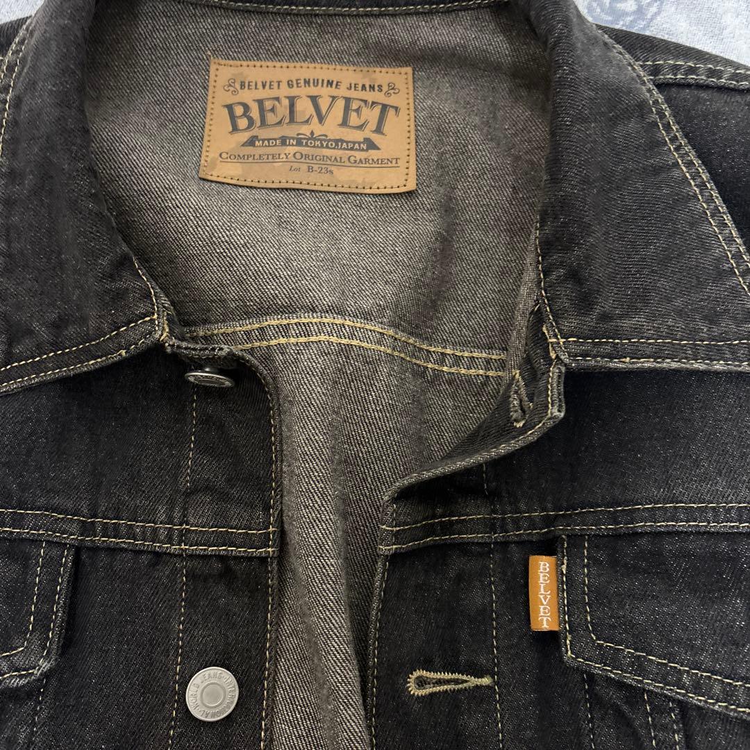 BELVET ブラック デニムジャケット