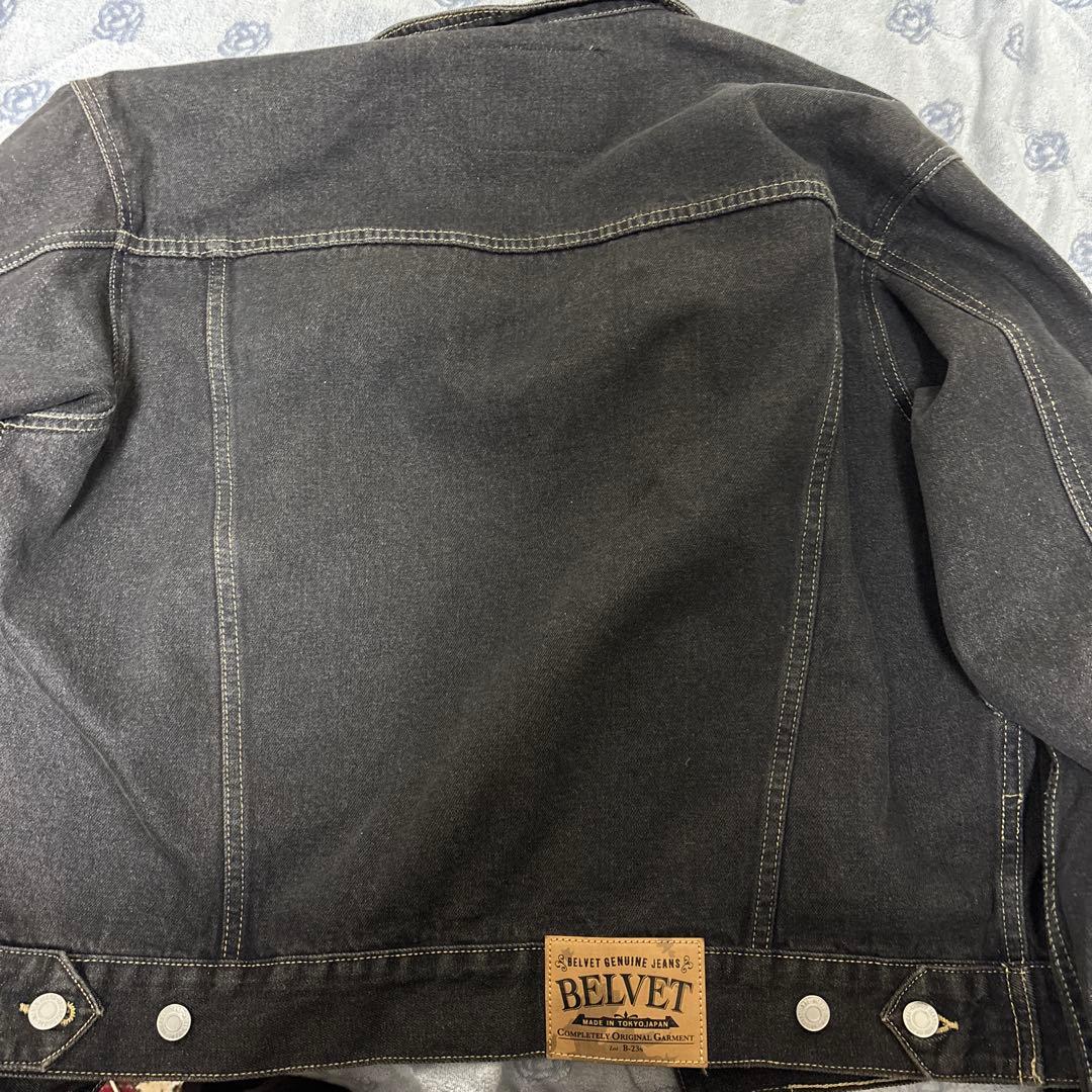 BELVET ブラック デニムジャケット