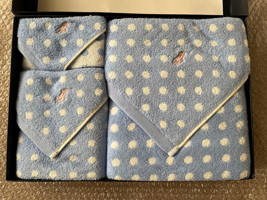 ラルフローレン　RALPH LAUREN 水玉模様タオルセット 未使用品