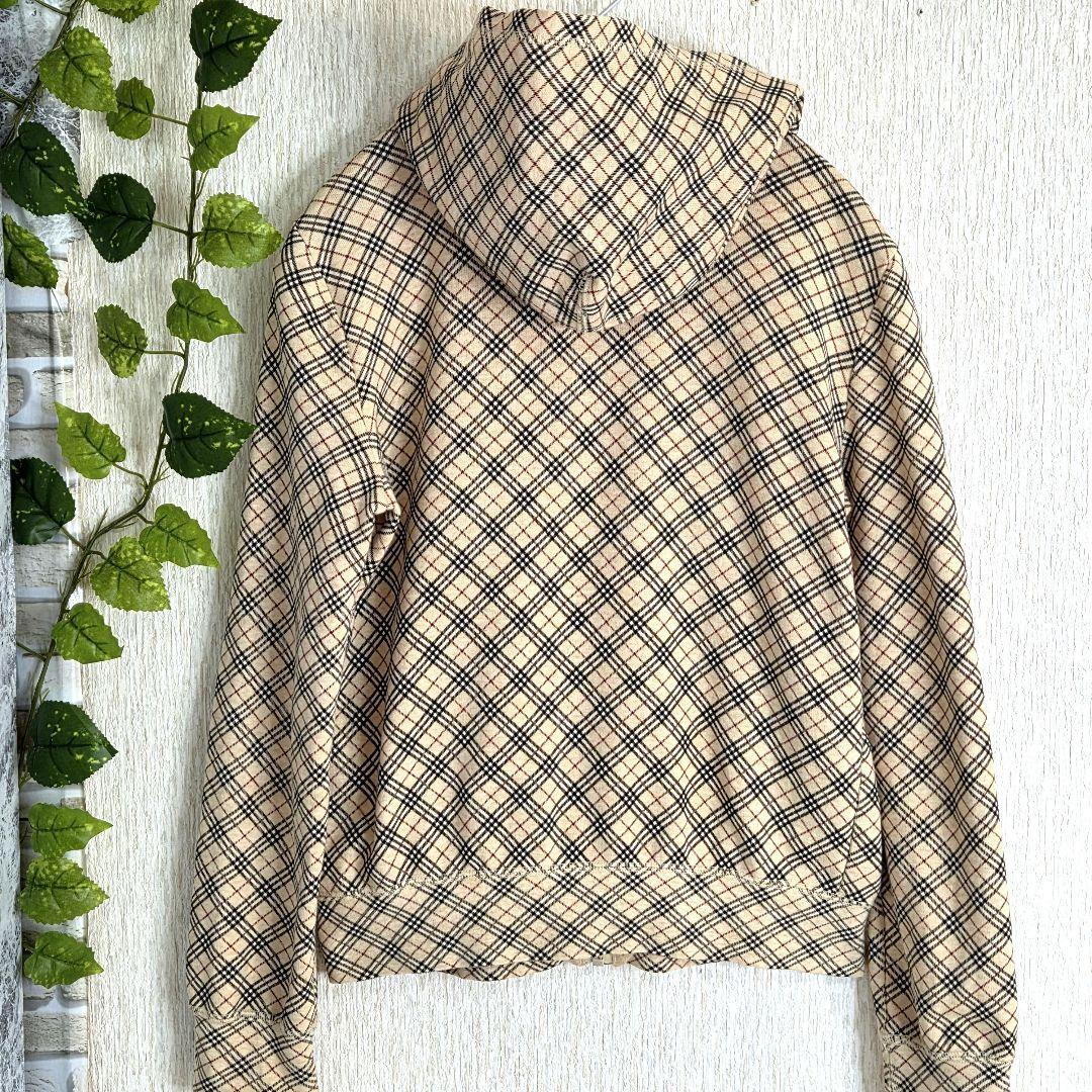 BURBERRY　BLUE LABEL ノバチェック　ジップアップパーカー　M