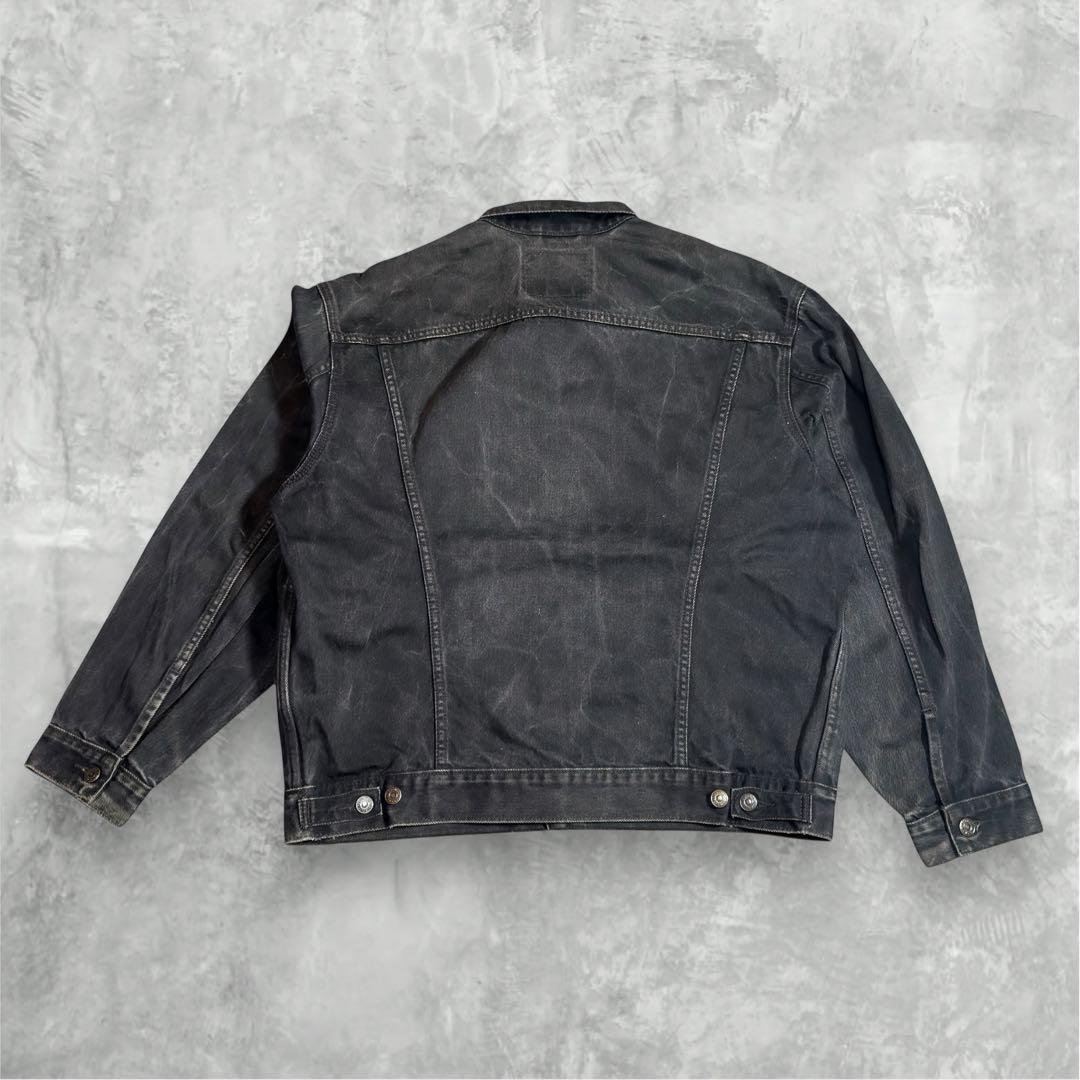 00s Euro Levis 後染め ブラック デニムジャケット Gジャン