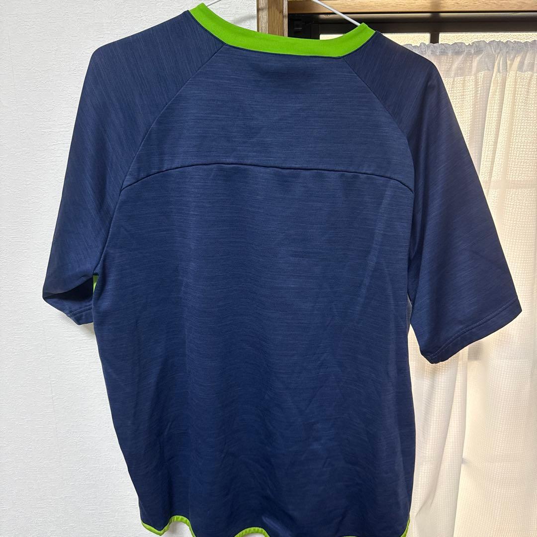 Majestic ネイビー/ライム ラグランTシャツ