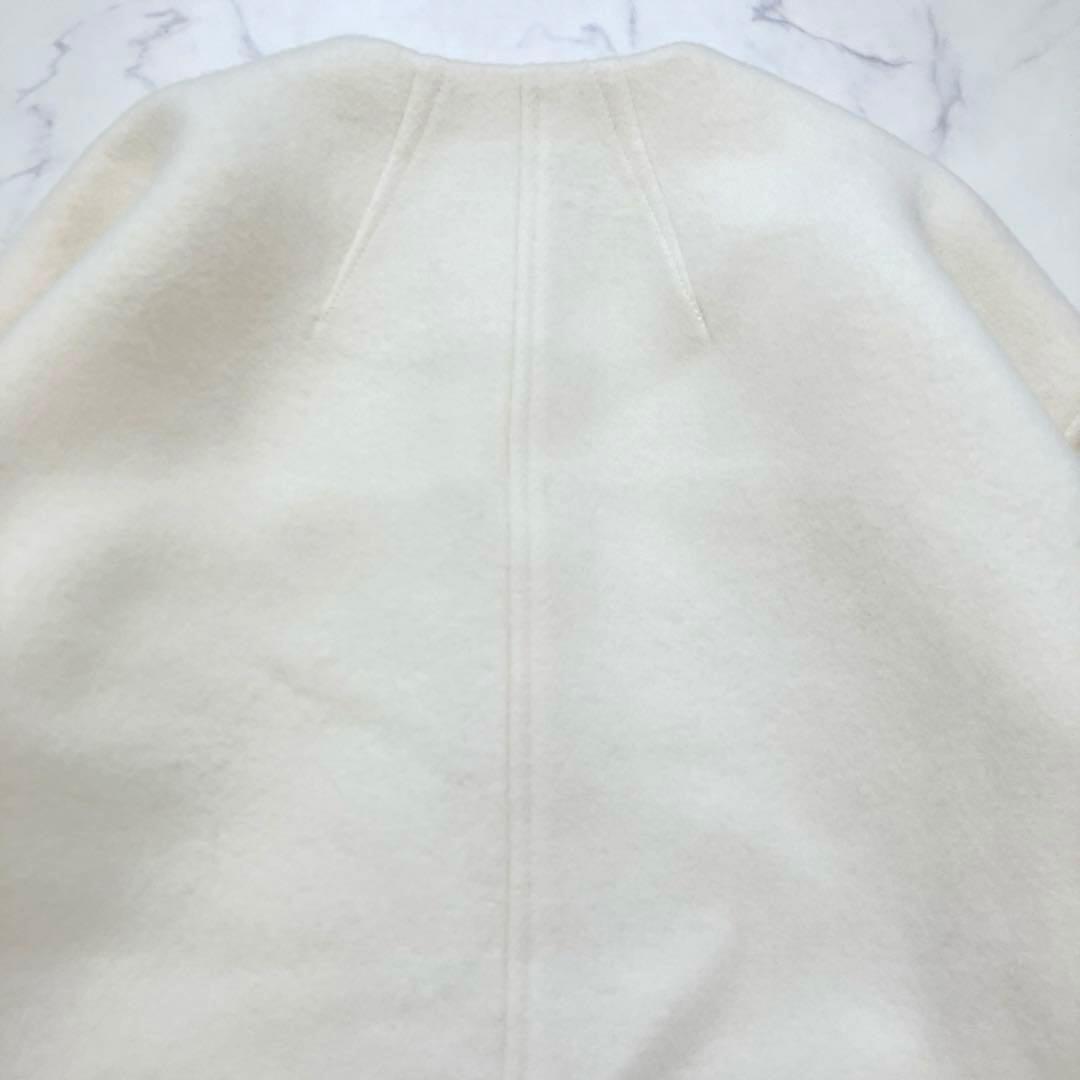 上質✨24AW ナノユニバース ウールカシミヤノーカラーミドル丈コート