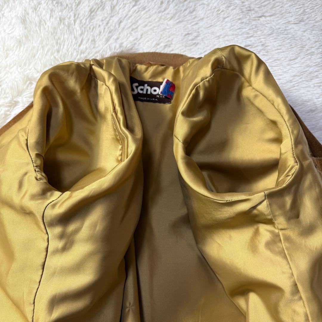 USA製 SCHOTT【スエードレザー 】ボンバージャケット L 80s 短丈