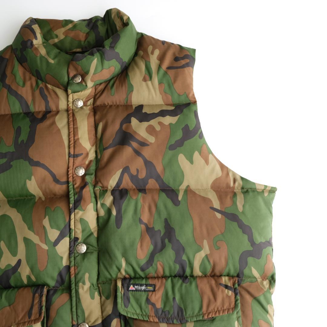 ジャケット・アウター Wrangler 90's Camo Pattern Down Vest L.