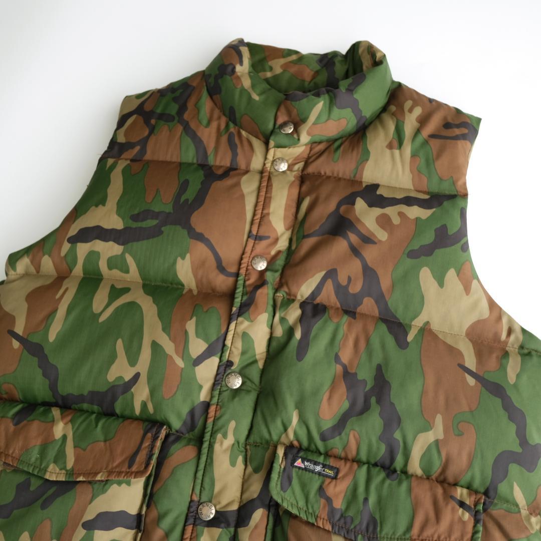 ジャケット・アウター Wrangler 90's Camo Pattern Down Vest L.