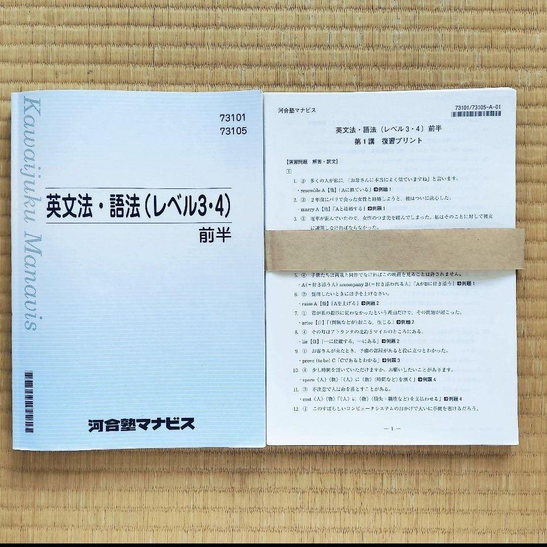 河合塾マナビステキストとプリントのまとめ　英語・現代文・生物　説明・問題収録