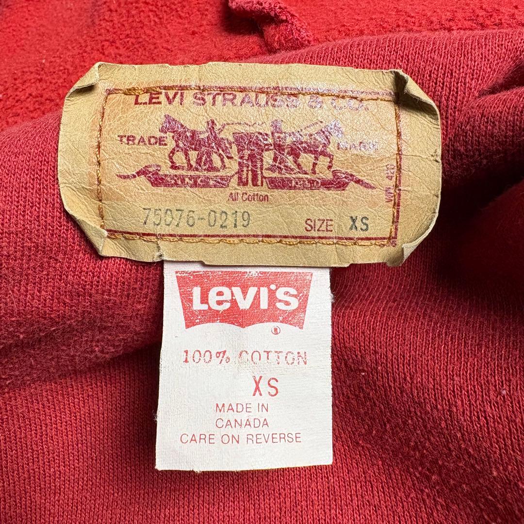 80s Levi's カナダ製　フード付きレイヤード　デニムジャケット