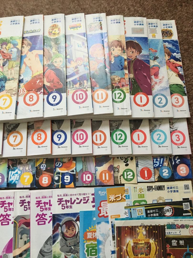 進研ゼミ小学講座　小学５年生　１年分まとめ売り