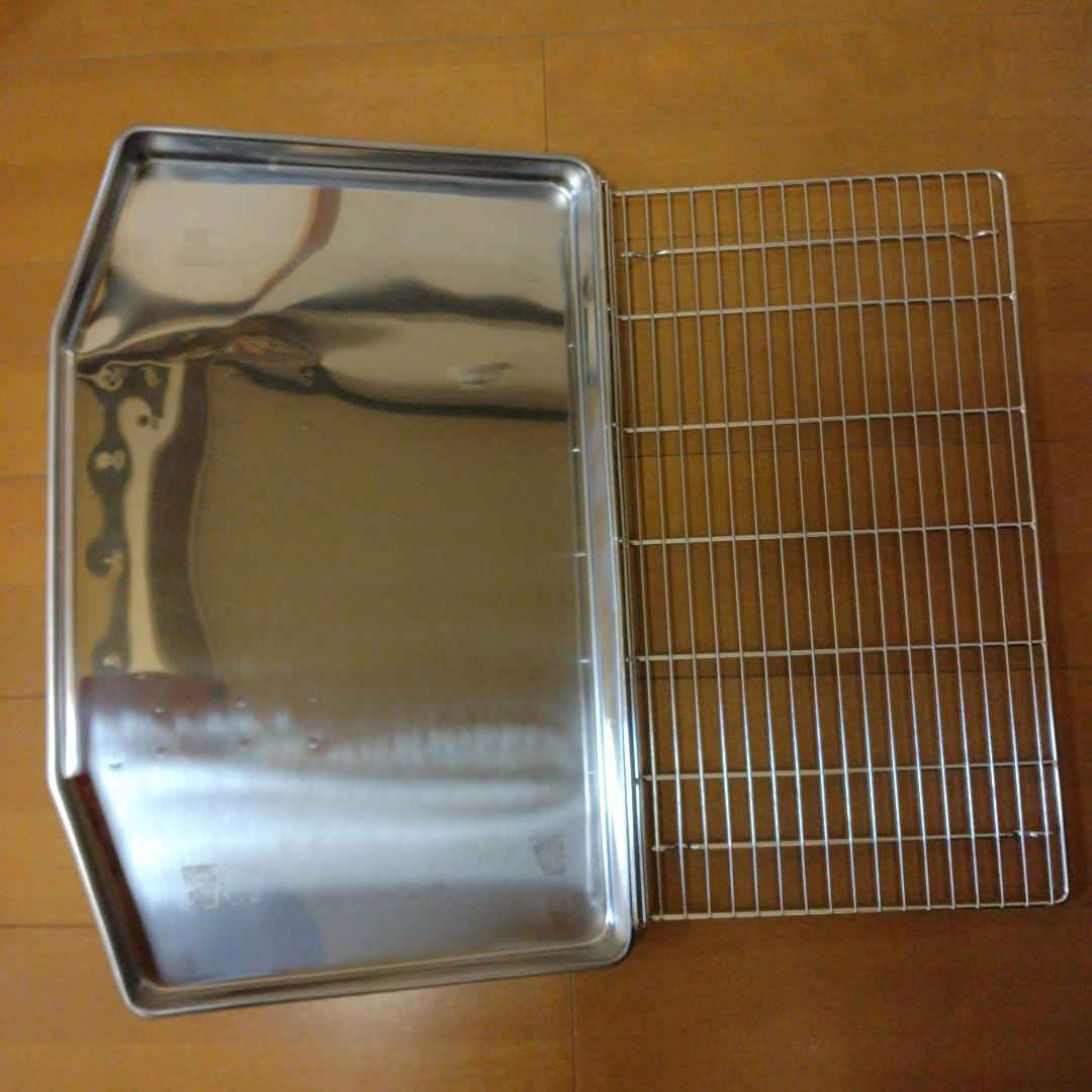 【新品未使用】業務用フライヤー油切りパッド網付き　ステンレス