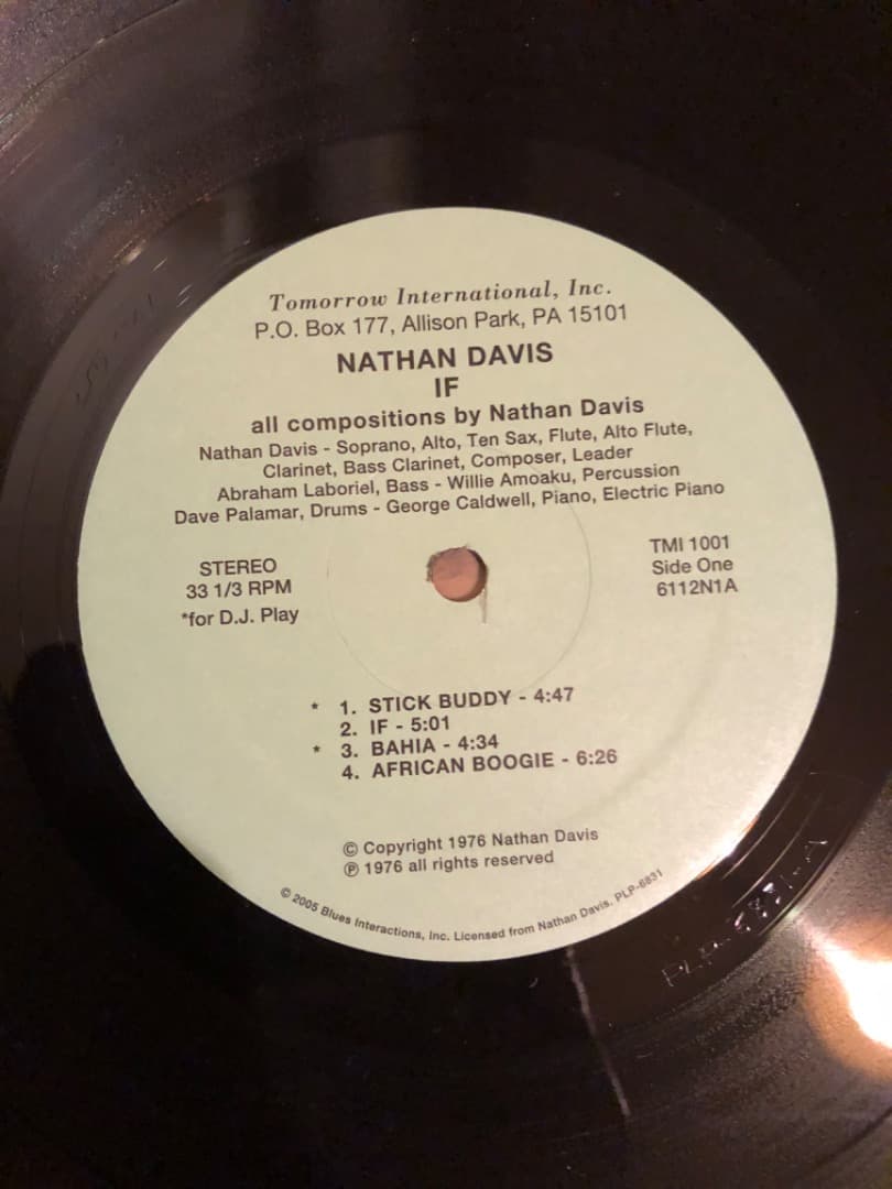 洋楽 Nathan Davis / IF