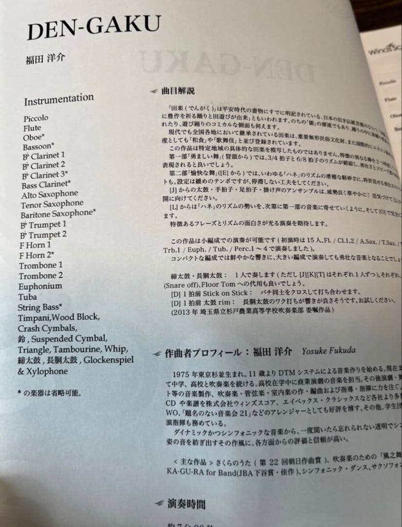 福田洋介　DEN-GAKU