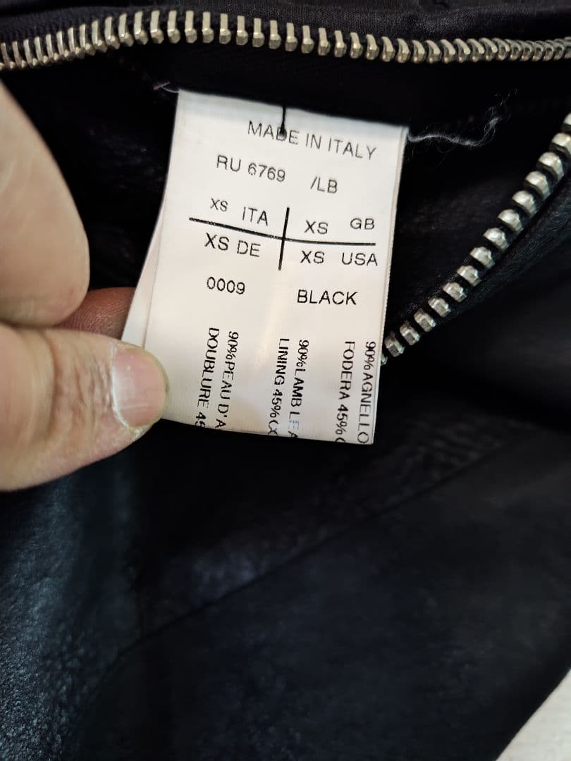 Rick Owens 10AW レザージャケット黒 XS