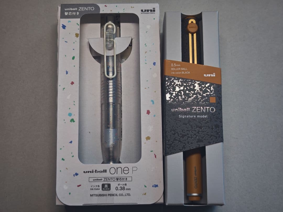 ユニボールワンP いろがみ&ユニボールゼント シグニチャーモデル　ストーンブラス