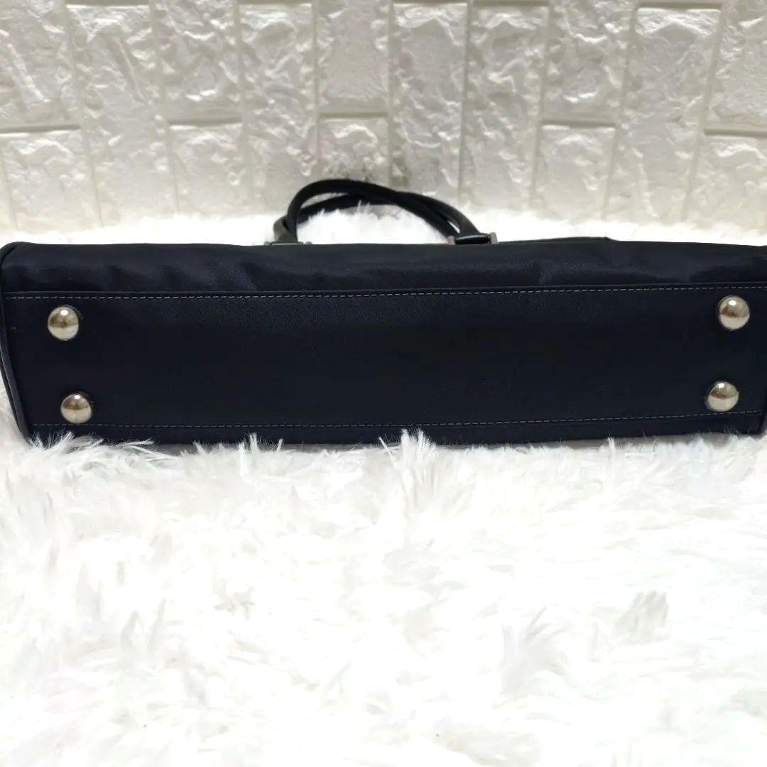 ポールスミス トートバッグ ブラック ナイロン×レザー ビジネス 通勤