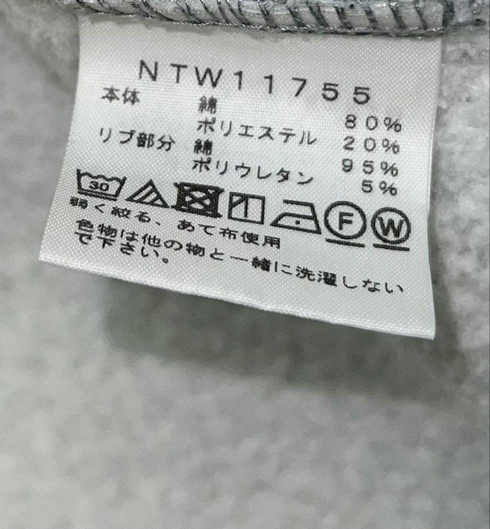 THE NORTH FACE ジップアップパーカー フードロゴ　サイズＬ　グレー