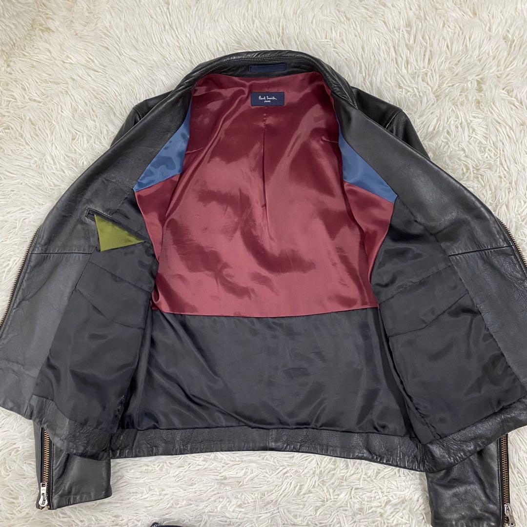 Paul Smith ダブルライダース レザージャケット ラムレザー Ｍサイズ