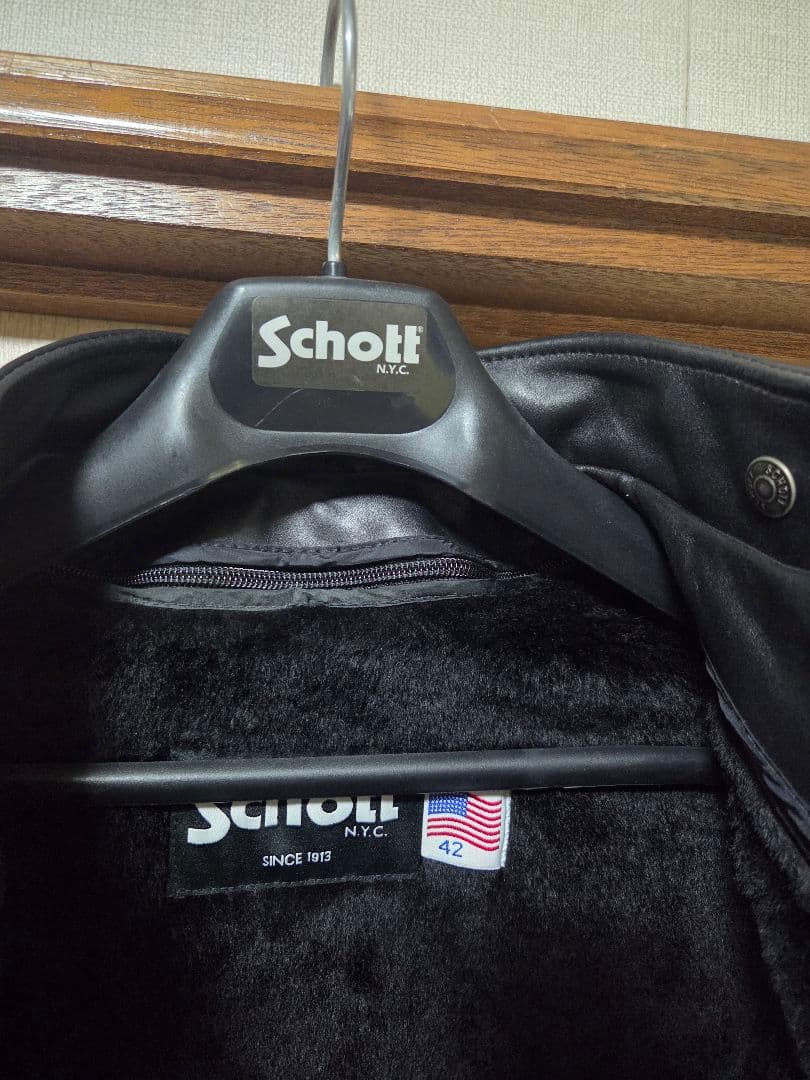 schott 641 シングルライダース 42 ボアライナー付き