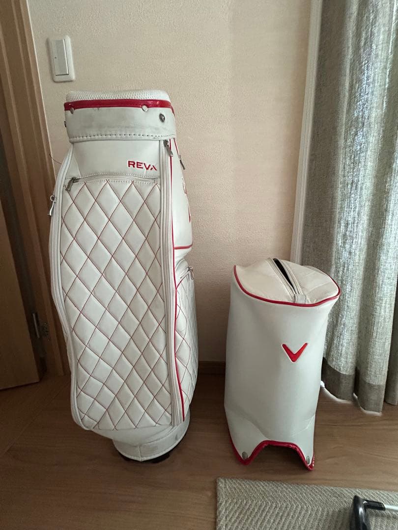 Callaway REVA キャディバッグ ホワイト/レッド 軽量