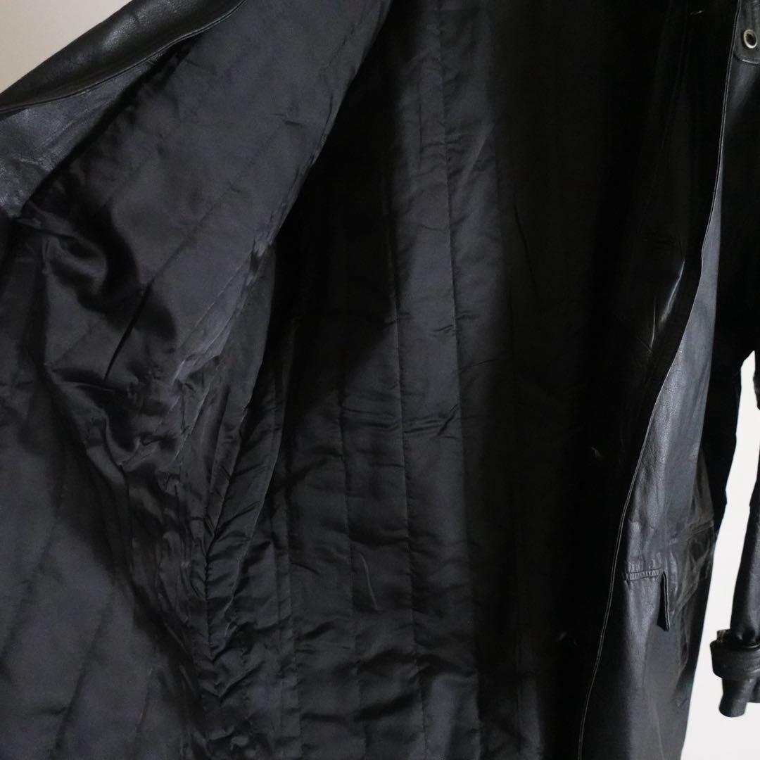 ジャケット・アウター 1980s VALENTINO Black Leather Car Coat