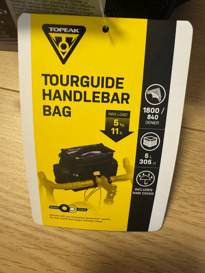 新品未使用☆TOPEAK トピーク ツアーガイド ハンドルバー バッグ フロント