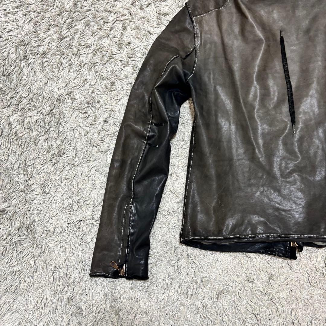 sisii シシ 牛革 レザー ライダース シングルライダース　ブラック　M