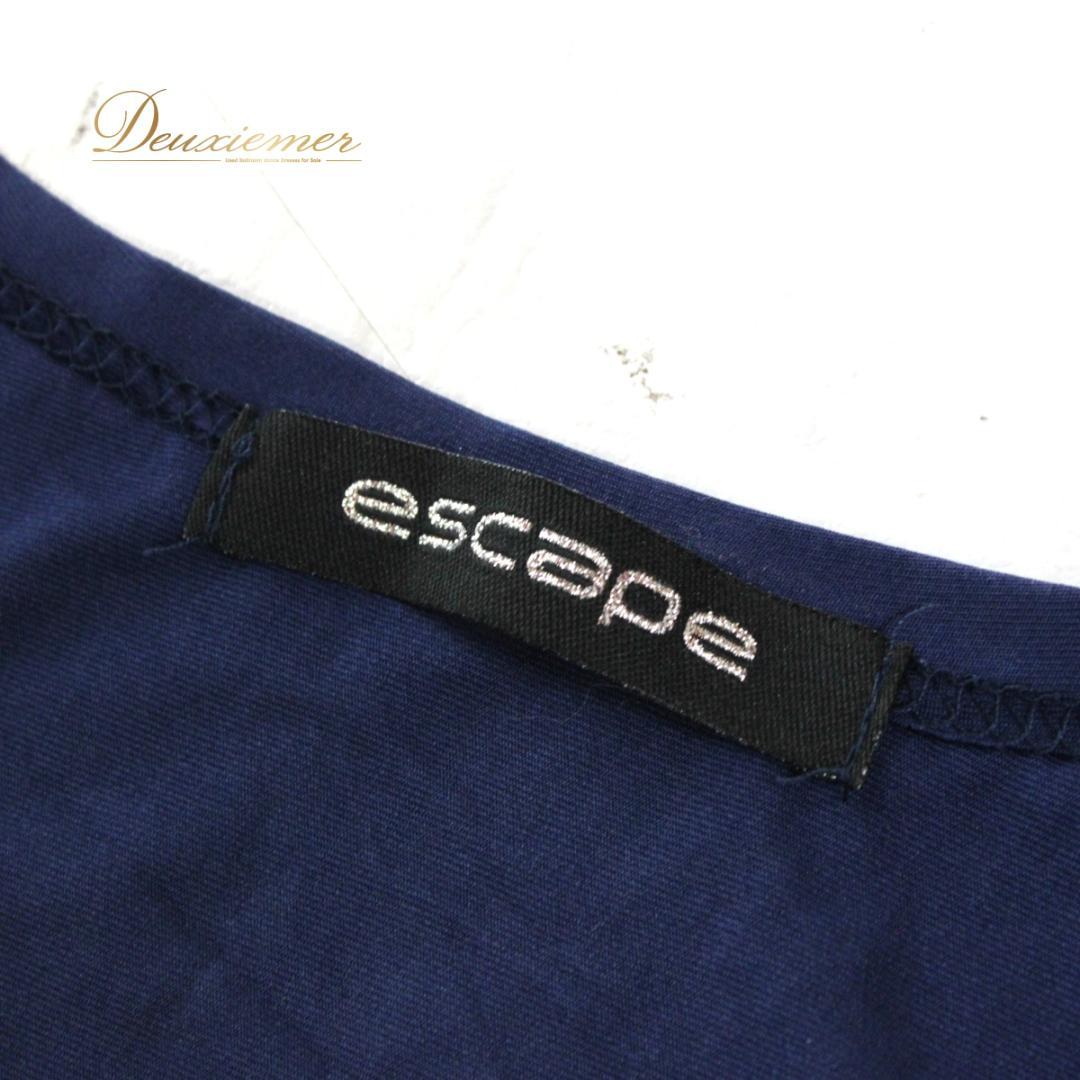 【美品 社交ダンス衣装】ワンピース ドレス escape ICHIOKU 藍色