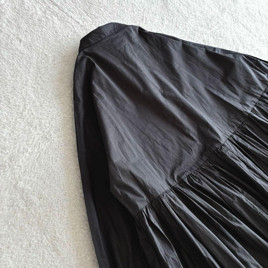 極美品 ユティリテ 切替ギャザー ロングシャツワンピース 北欧暮らしの道具店