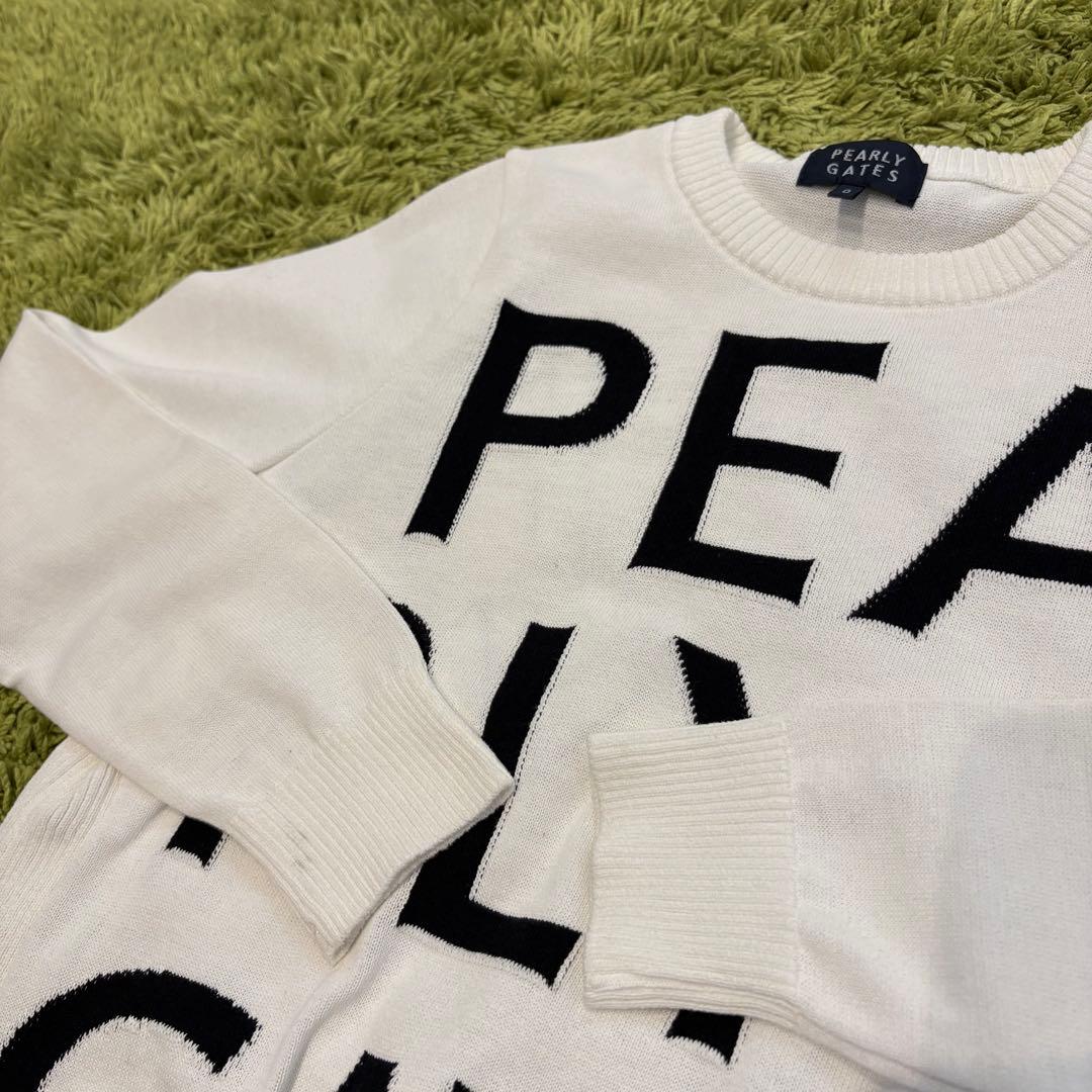 パーリーゲイツ PEARLYGATES ニット セーター ロゴ ホワイト 0