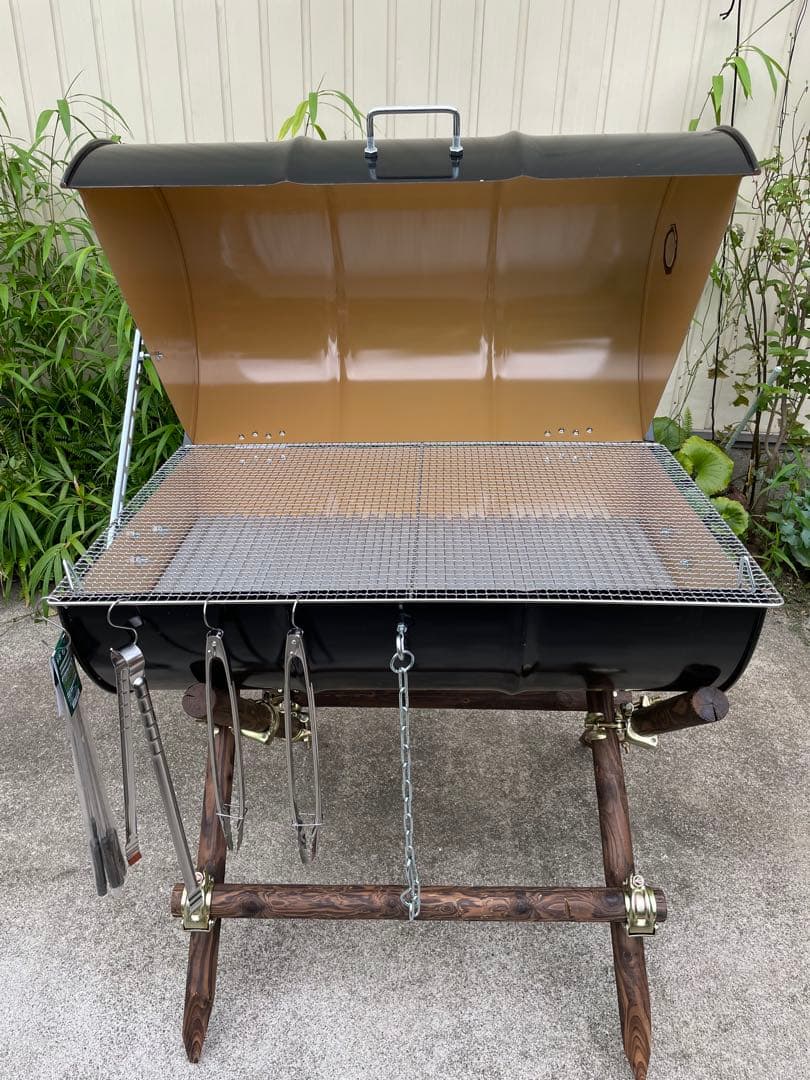 ゴリ ドラム缶 バーベキューコンロ蓋付きタイプ 脚と付属品なし