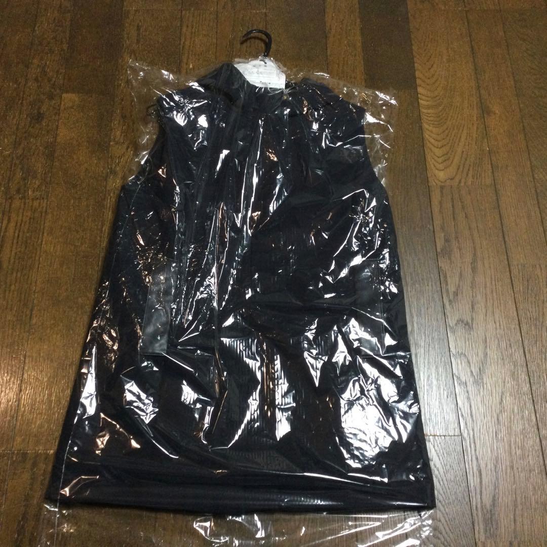 ウール混ダブルクロス中わた入りジレ　ネイビー